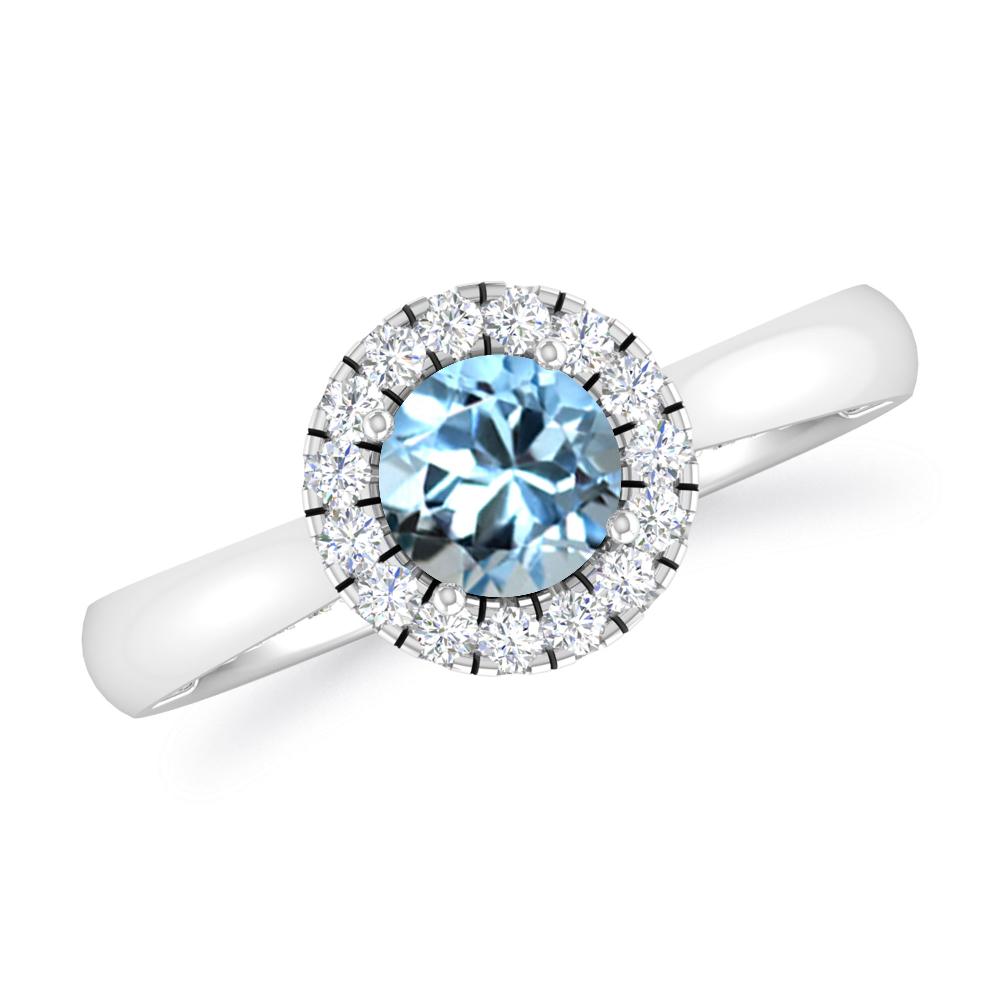 White Gold - Aquamarine