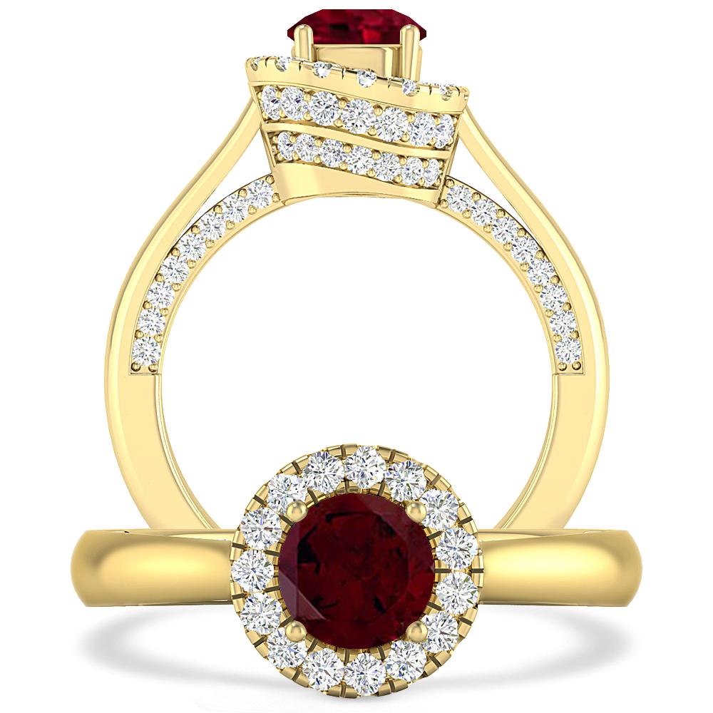 Yellow Gold - Garnet