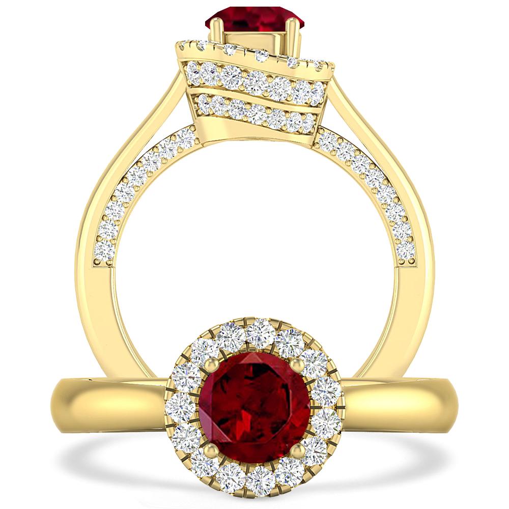 Yellow Gold - Garnet