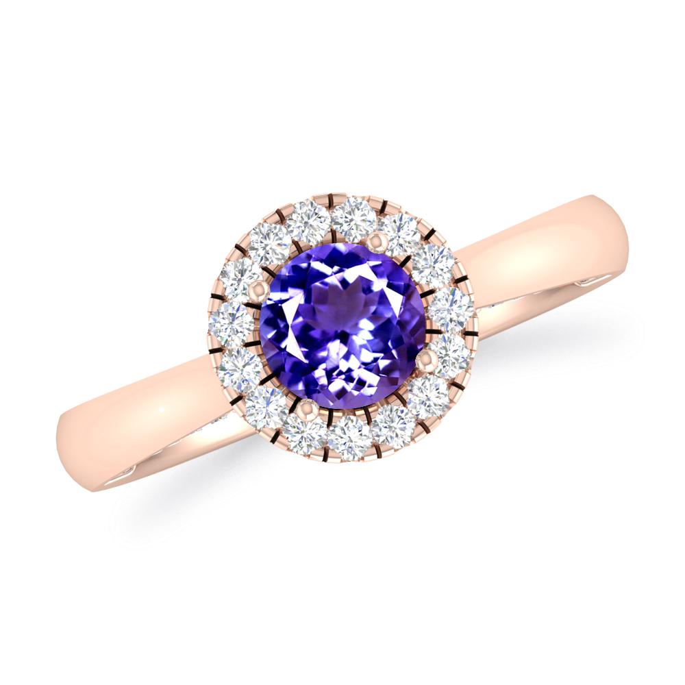 Rose Gold - Tanzanite