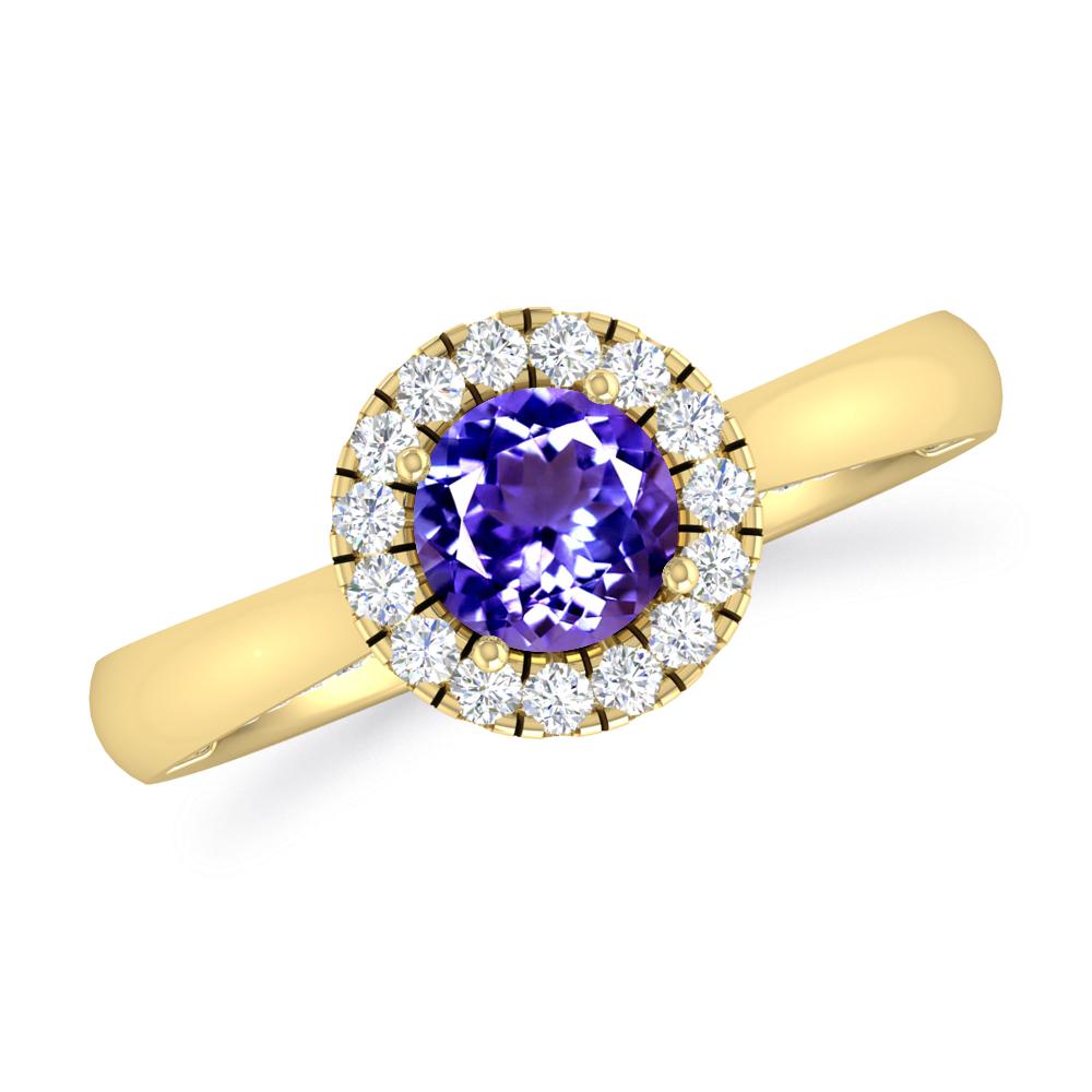 Yellow Gold - Tanzanite