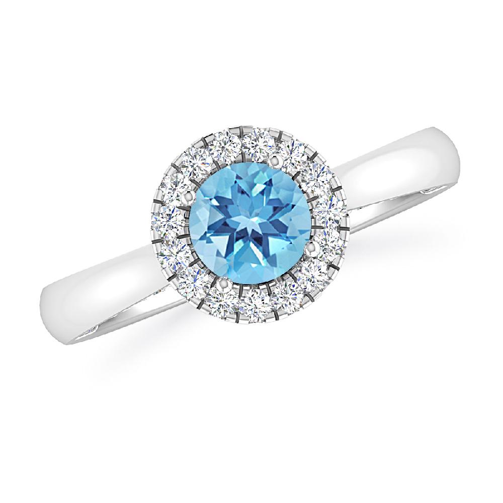 White Gold - Blue Topaz