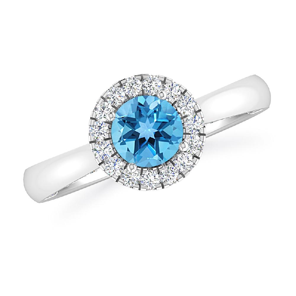 White Gold - Blue Topaz