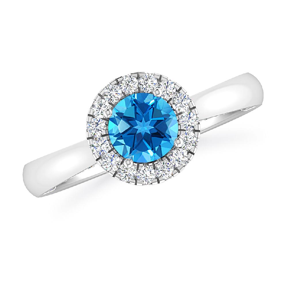 White Gold - Blue Topaz