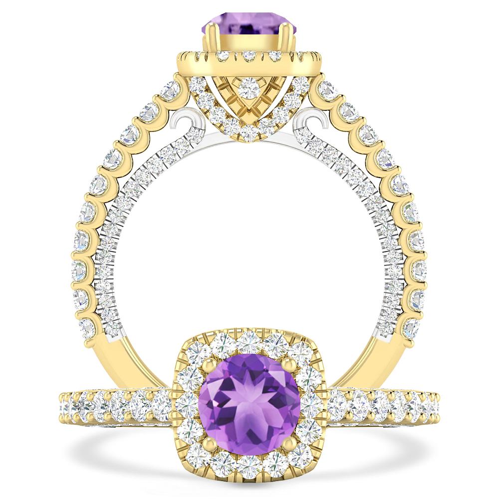 Yellow Gold - Amethyst