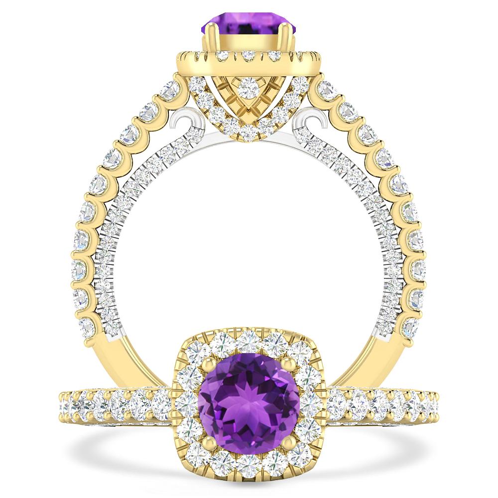 Yellow Gold - Amethyst