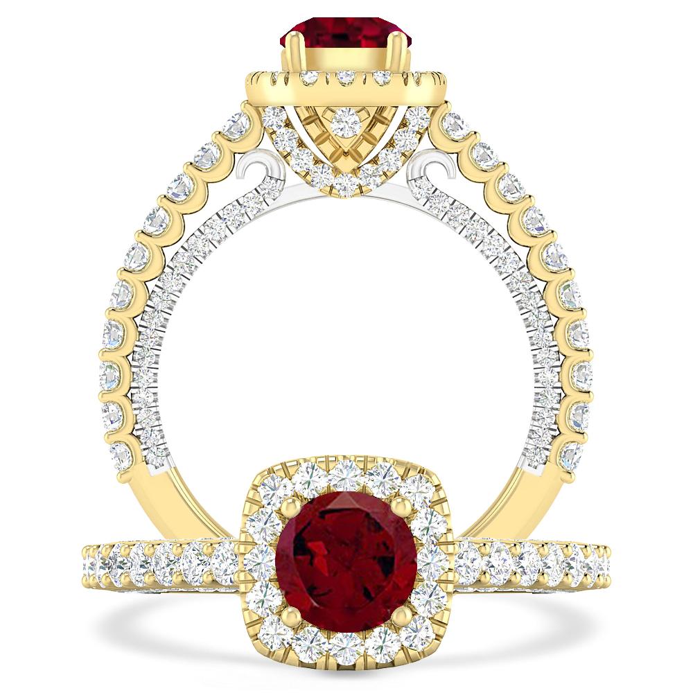 Yellow Gold - Garnet