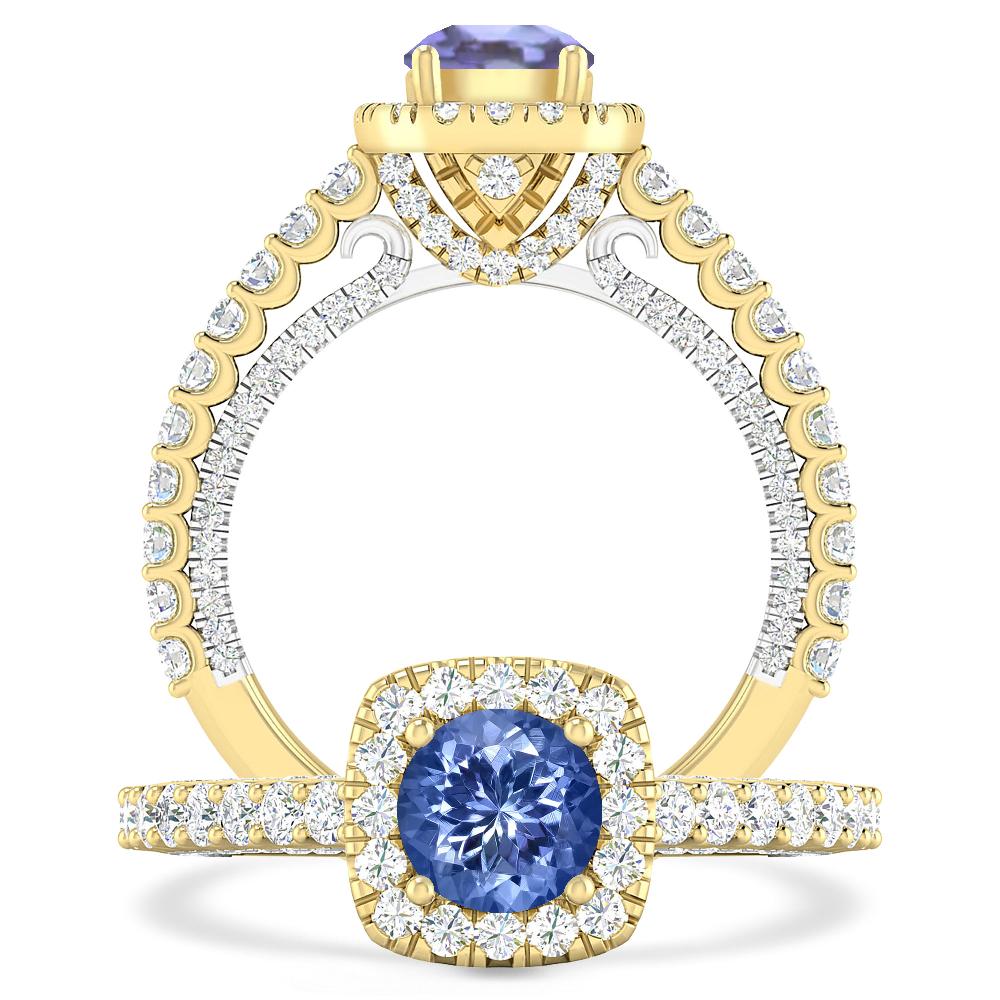 Yellow Gold - Tanzanite