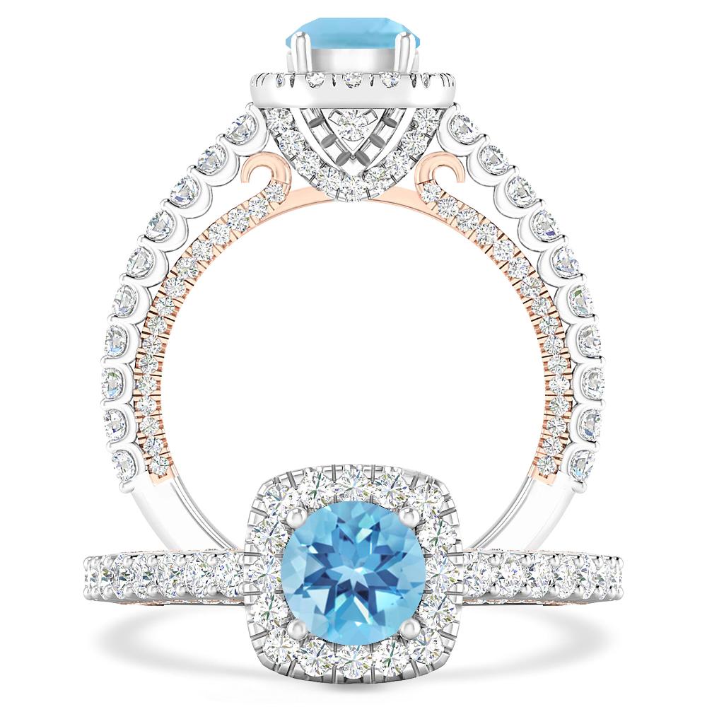 White Gold - Blue Topaz