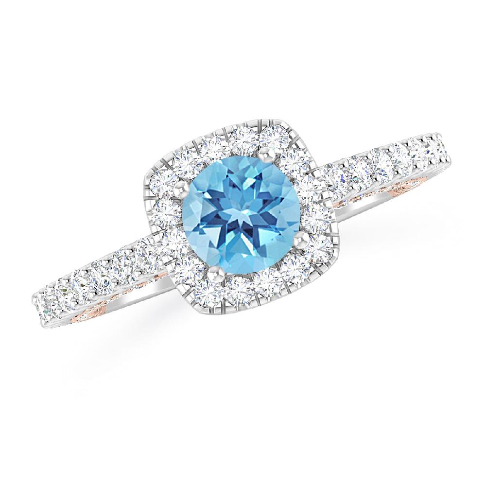 White Gold - Blue Topaz