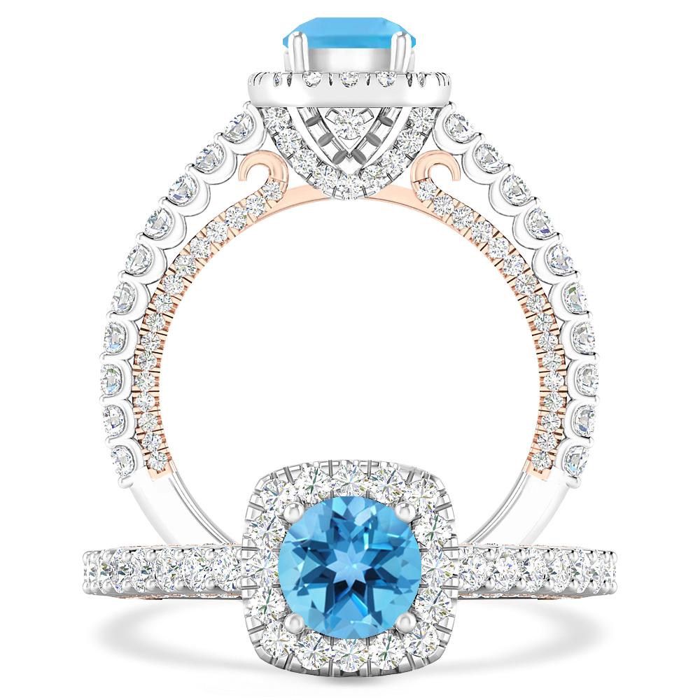 White Gold - Blue Topaz