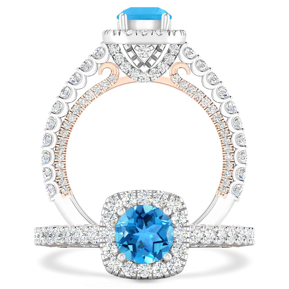 White Gold - Blue Topaz