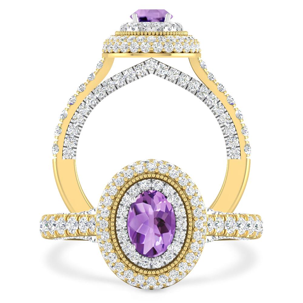 Yellow Gold - Amethyst