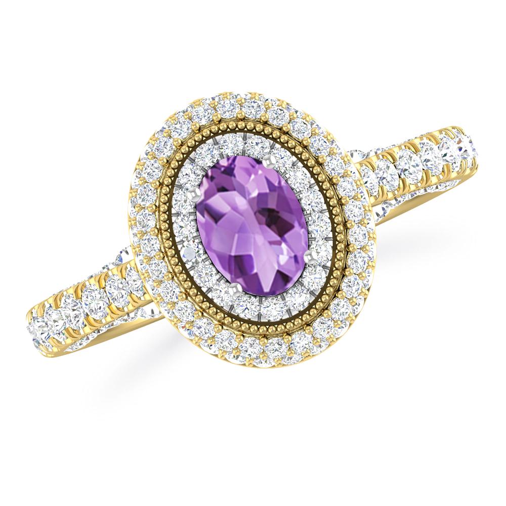 Yellow Gold - Amethyst