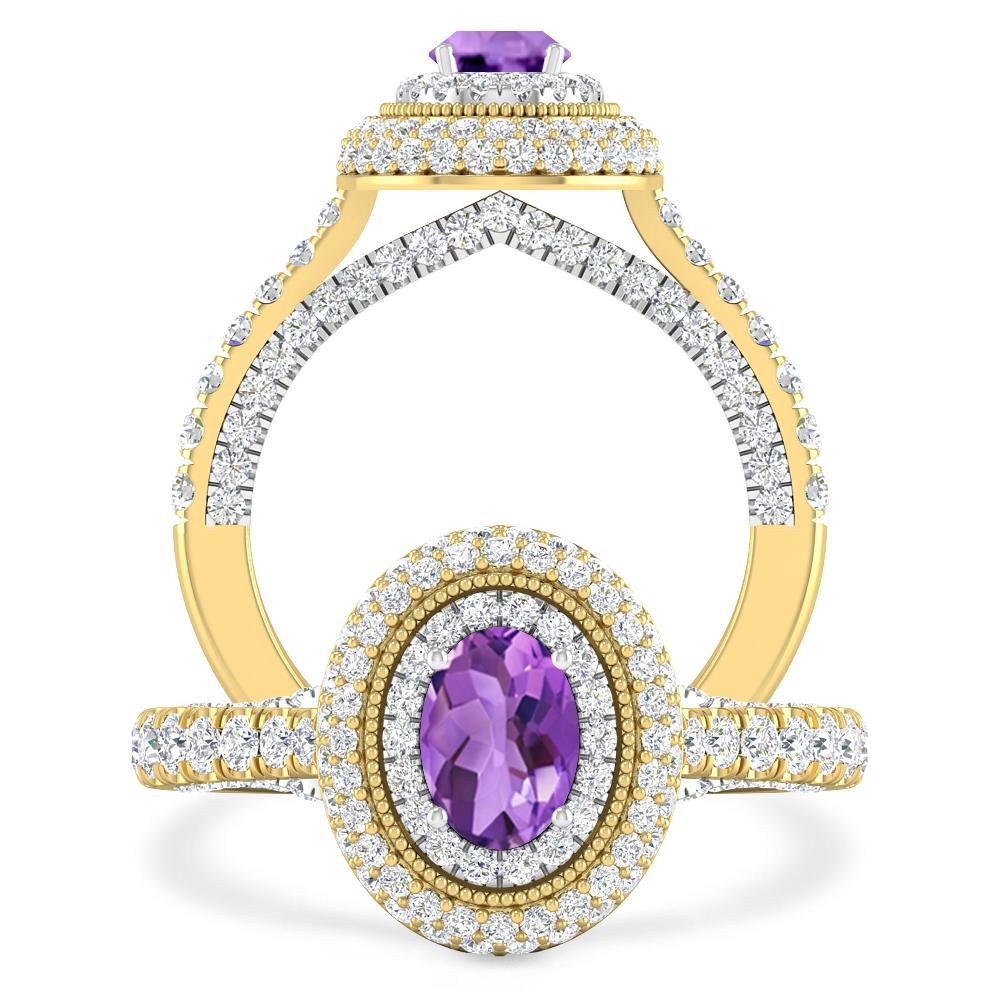 Yellow Gold - Amethyst