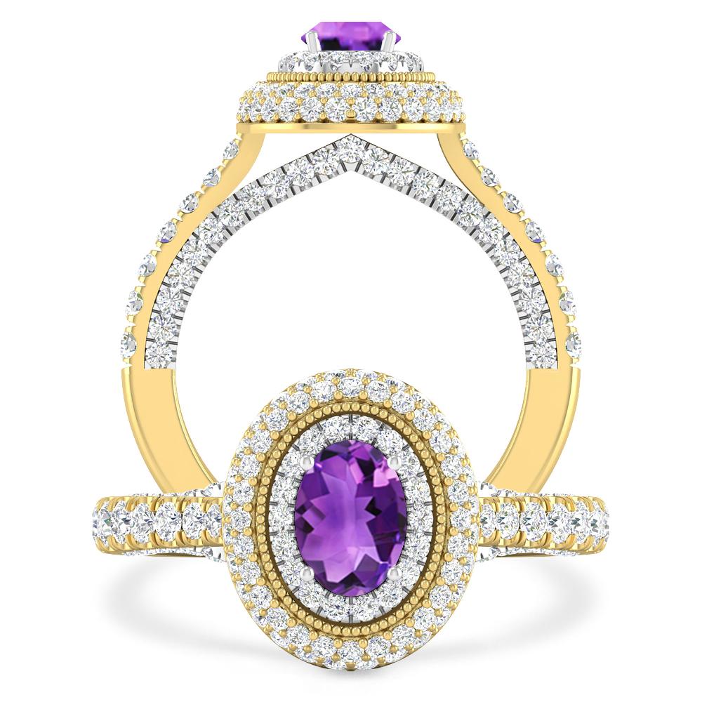 Yellow Gold - Amethyst