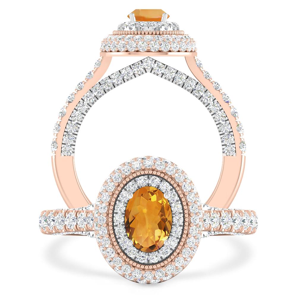 Rose Gold/White Gold - Citrine