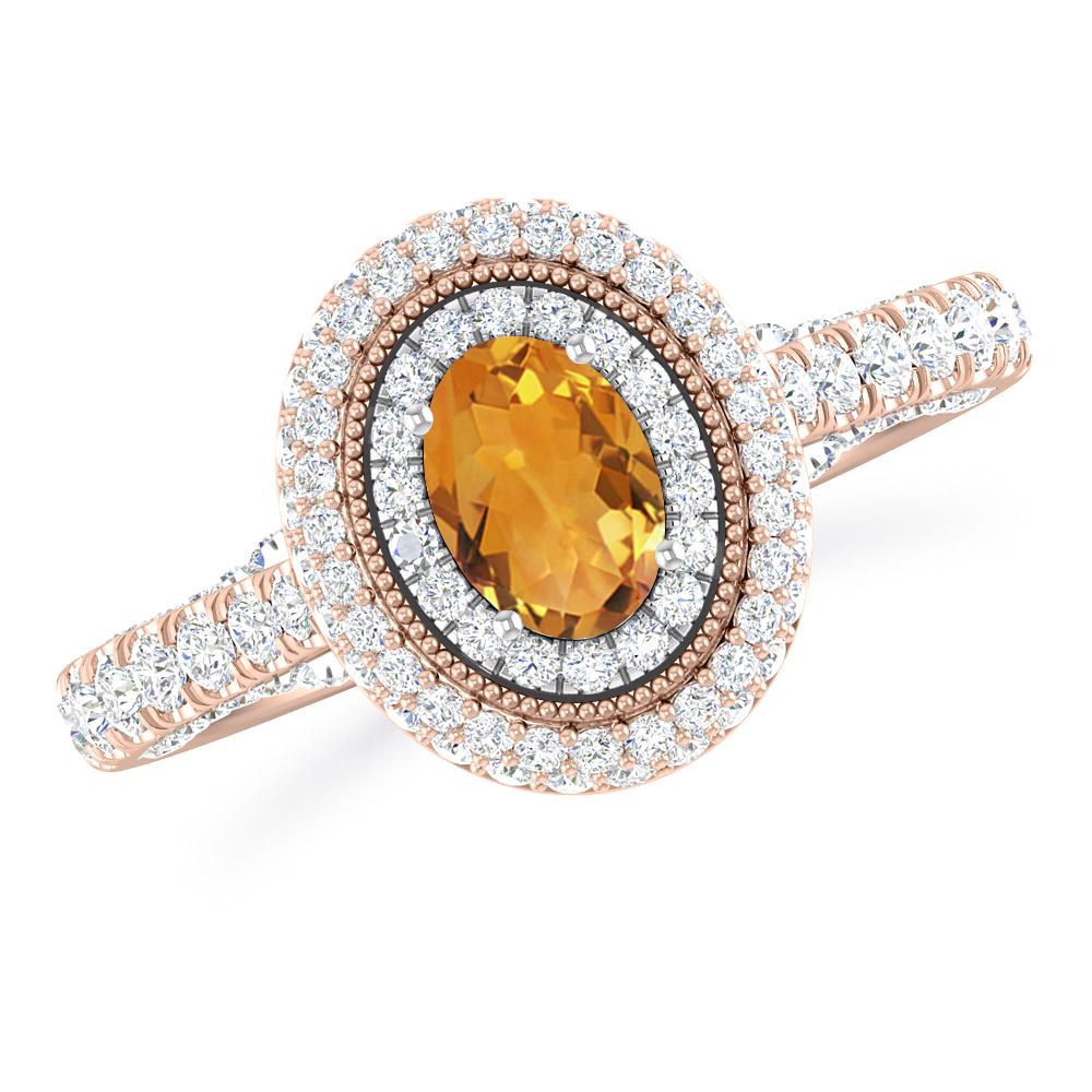 Rose Gold/White Gold - Citrine