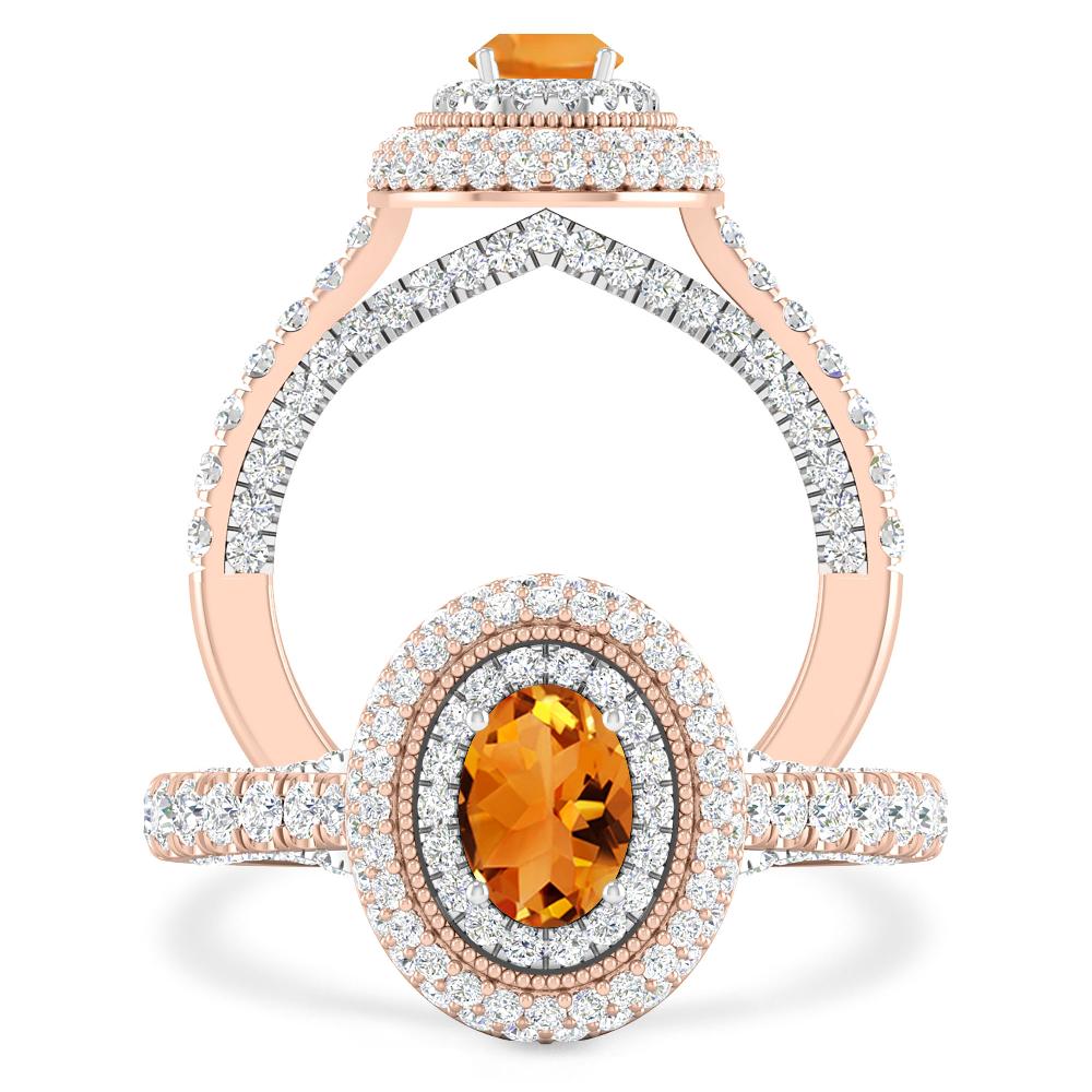 Rose Gold/White Gold - Citrine