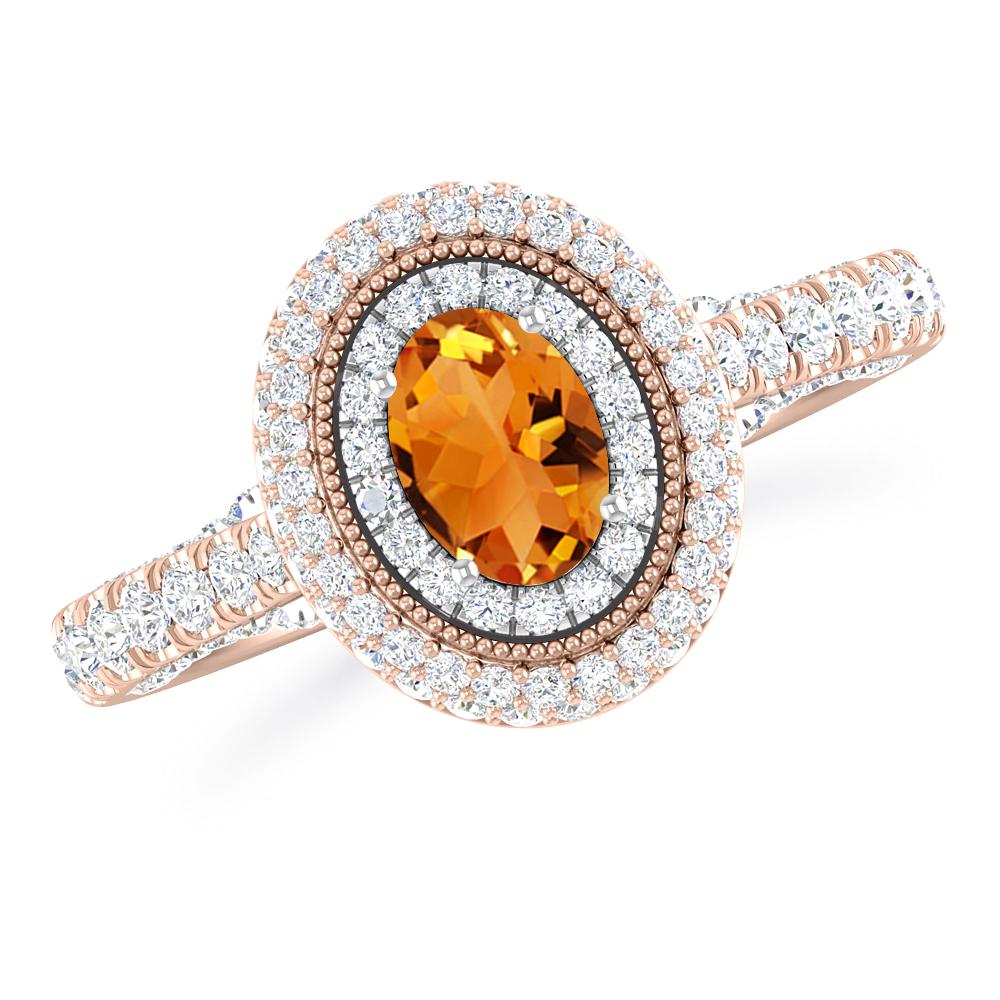 Rose Gold/White Gold - Citrine