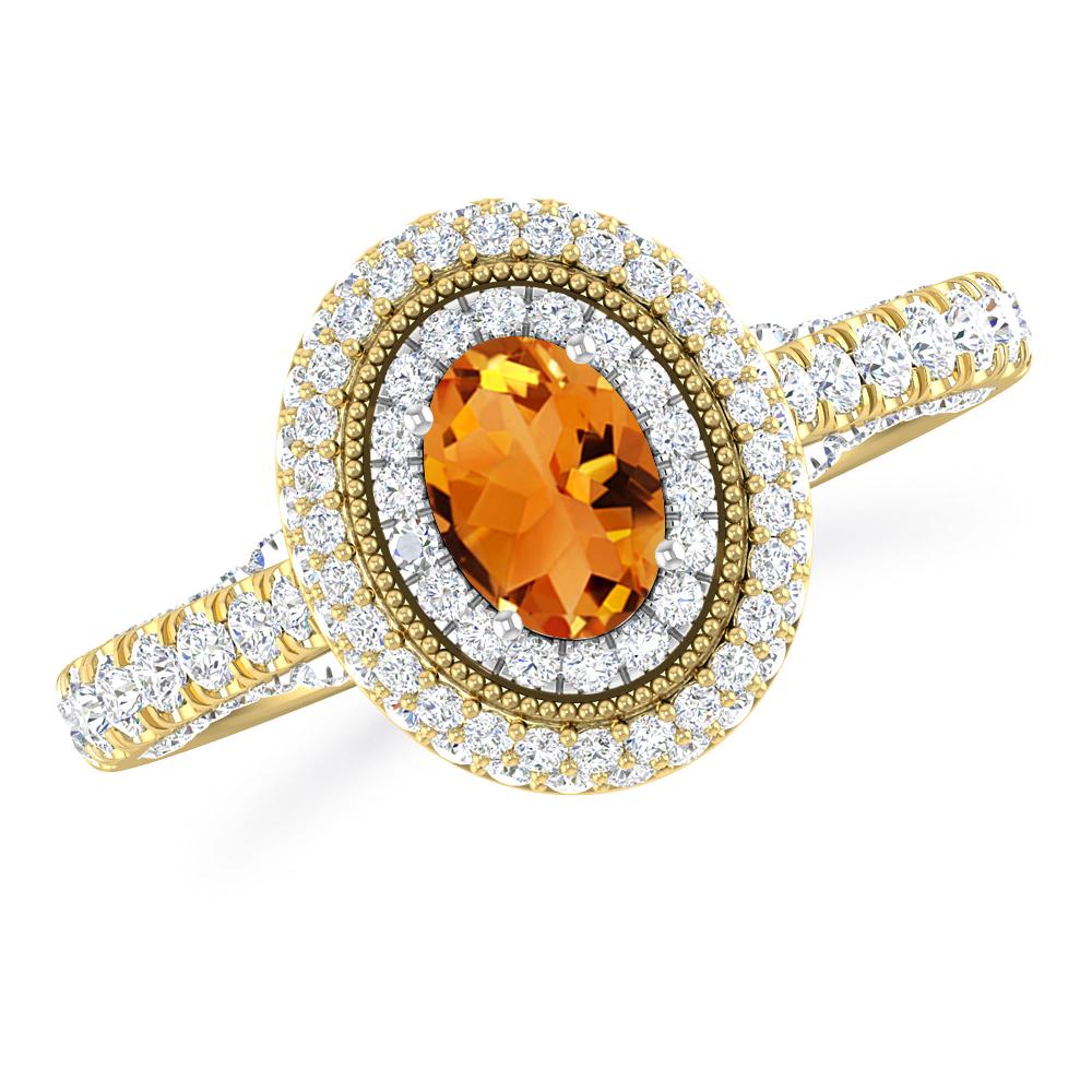 Yellow Gold/White Gold - Citrine