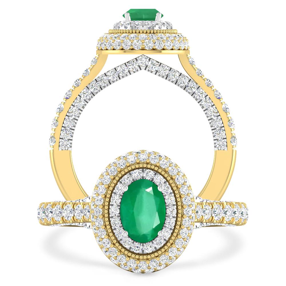 Yellow Gold/White Gold - Emerald