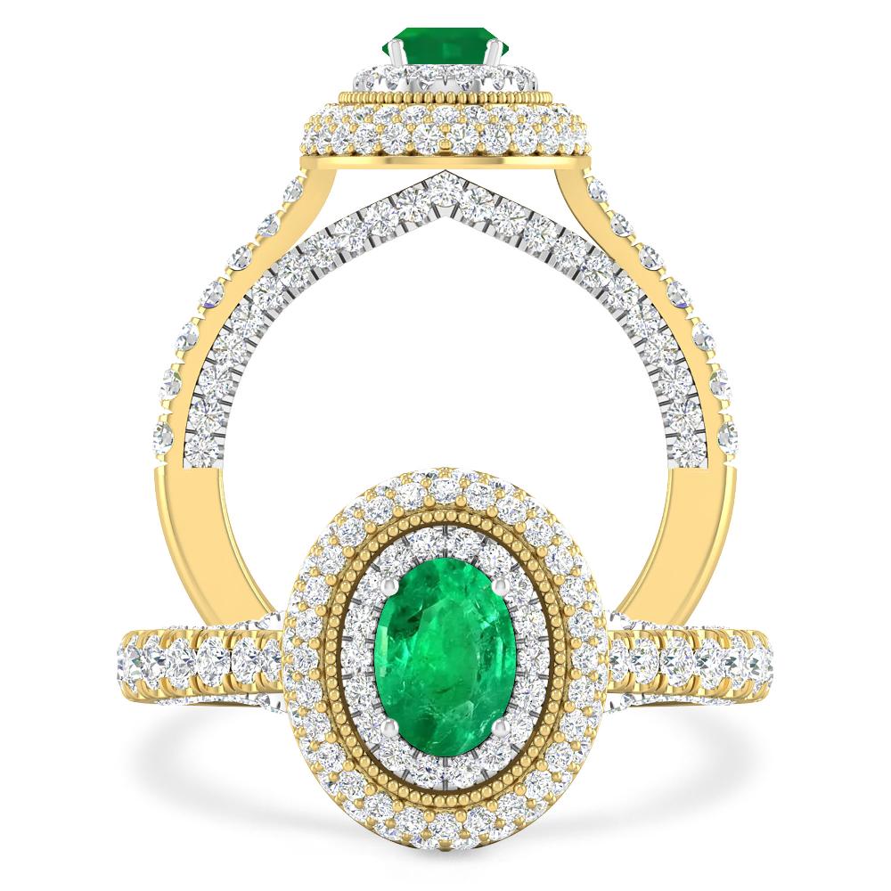 Yellow Gold/White Gold - Emerald