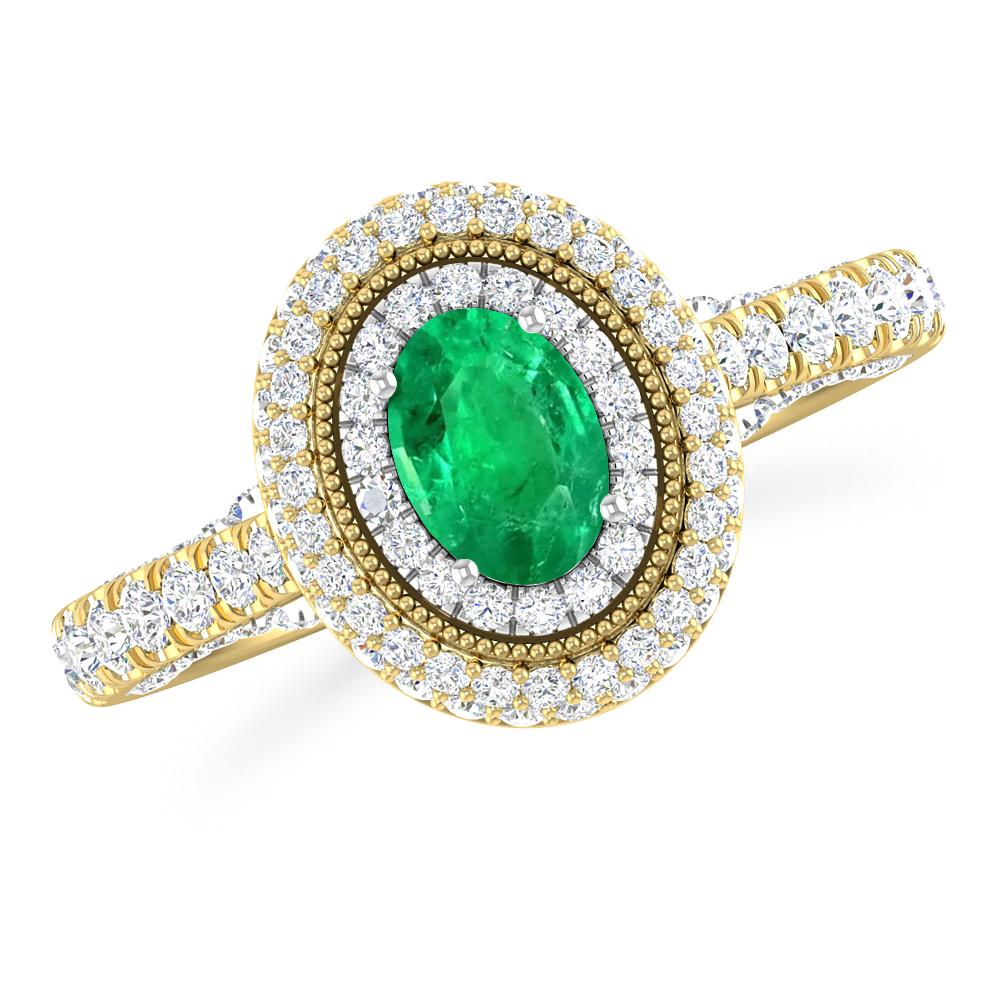 Yellow Gold/White Gold - Emerald