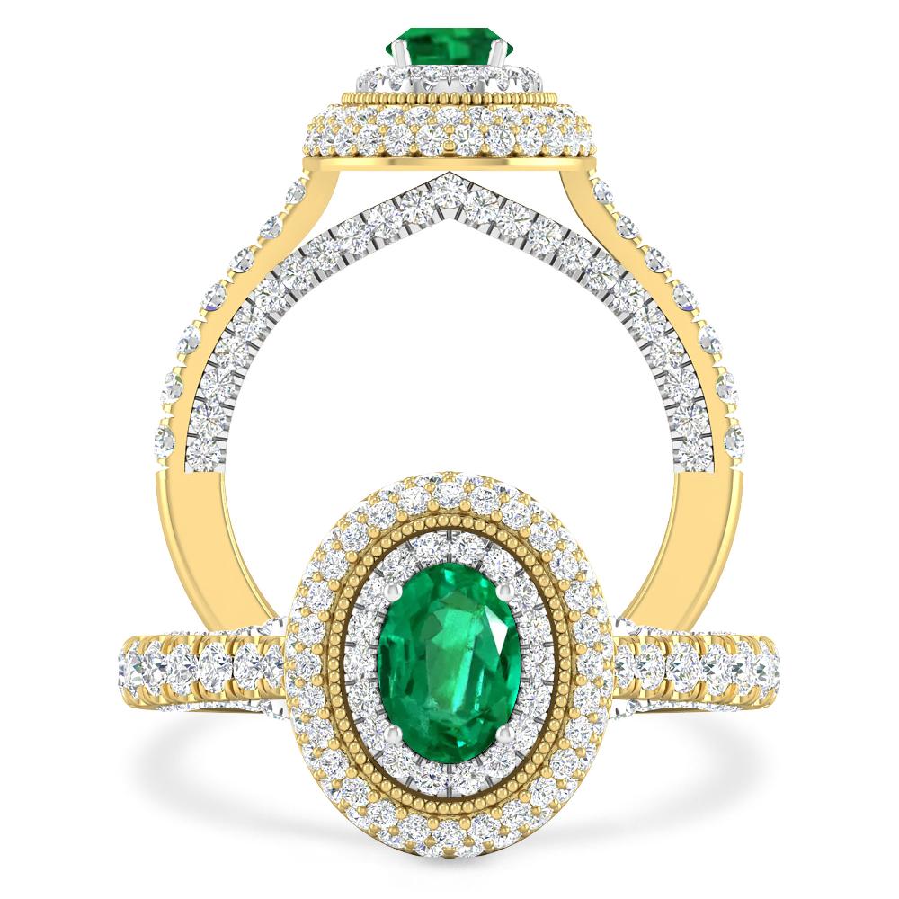 Yellow Gold/White Gold - Emerald