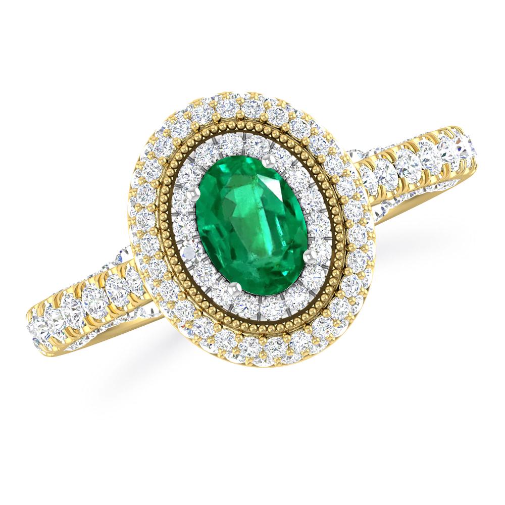Yellow Gold/White Gold - Emerald