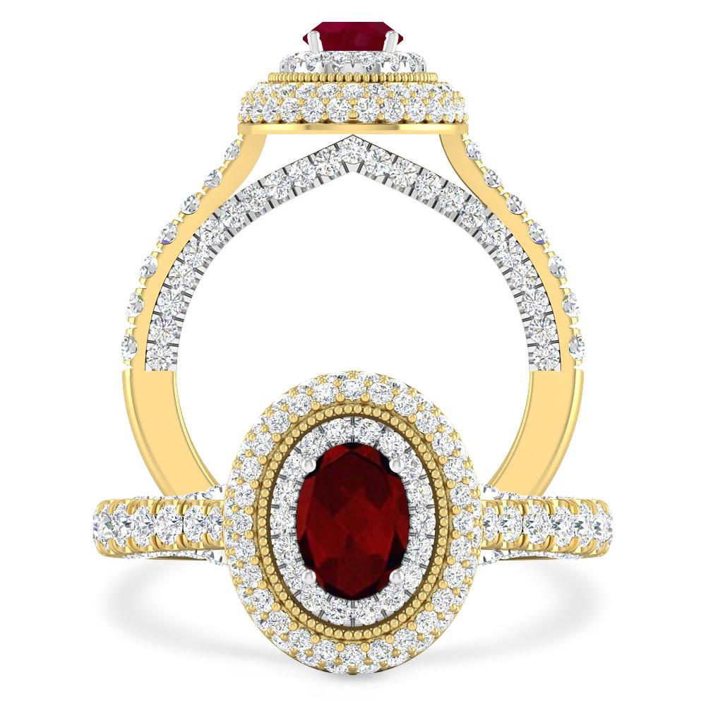 Yellow Gold - Garnet