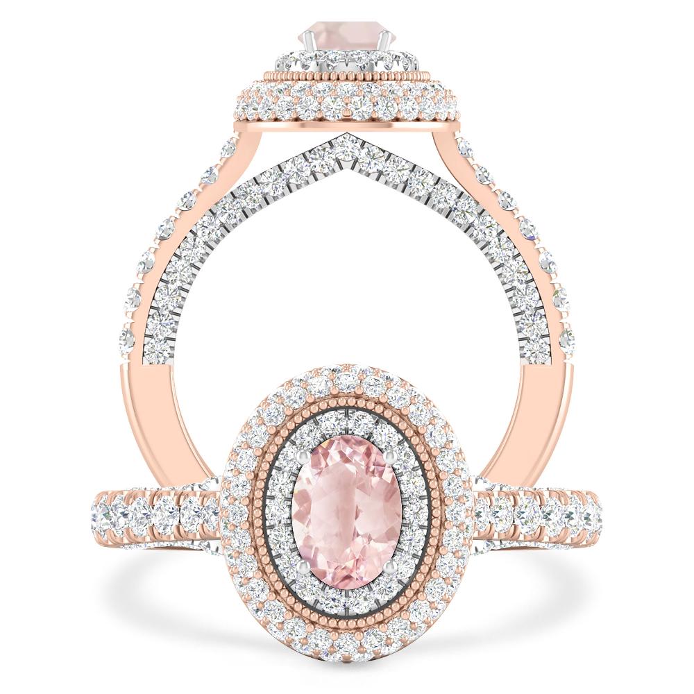 Rose Gold/White Gold - Morganite