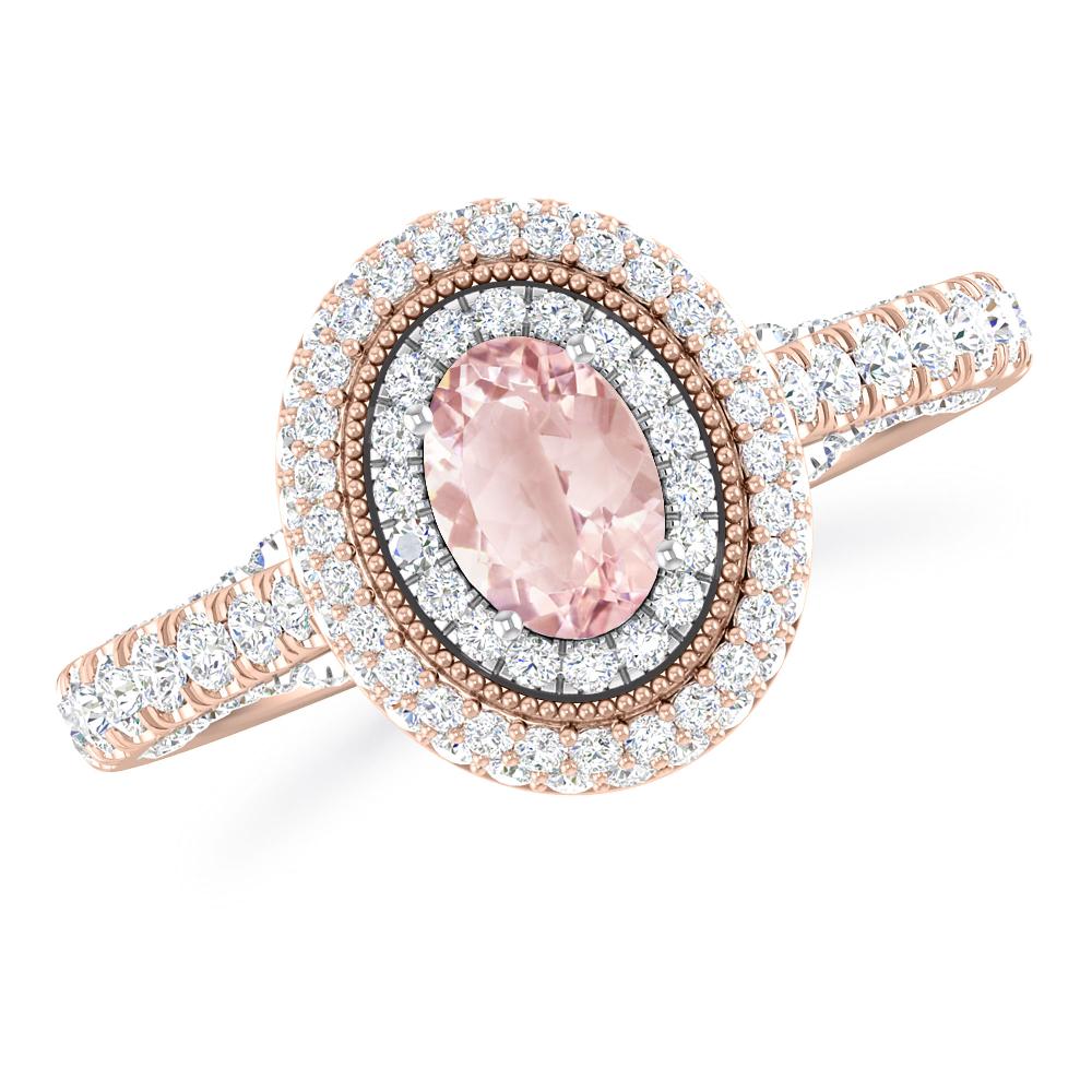 Rose Gold/White Gold - Morganite
