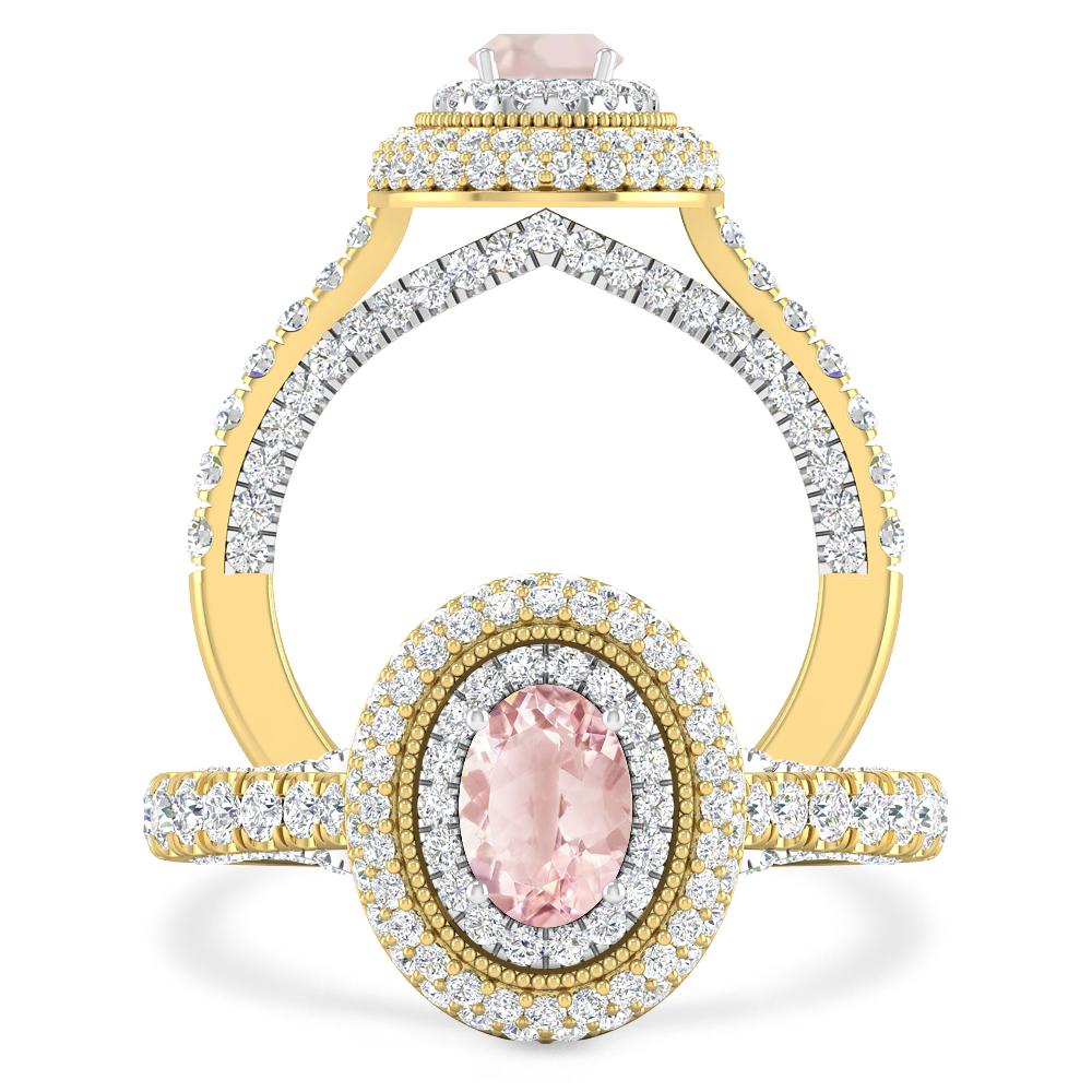 Yellow Gold/White Gold - Morganite