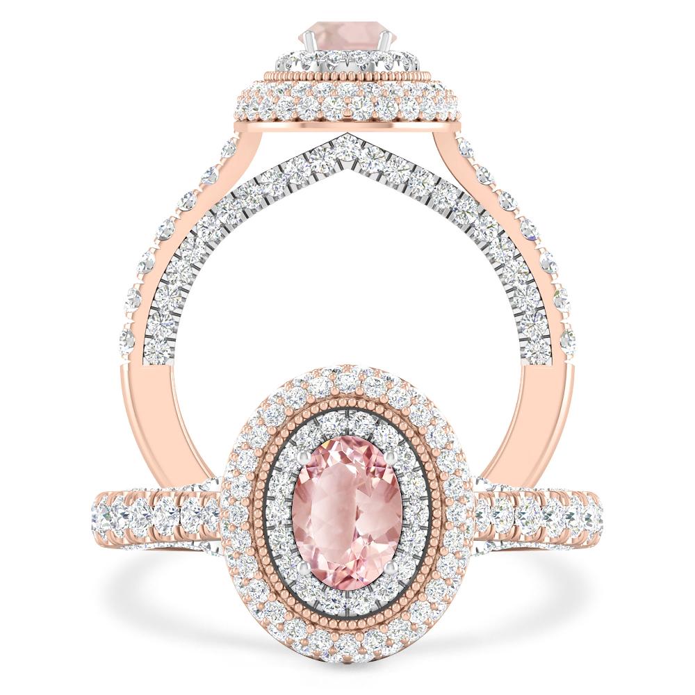 Rose Gold/White Gold - Morganite