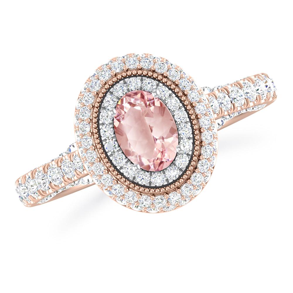 Rose Gold/White Gold - Morganite