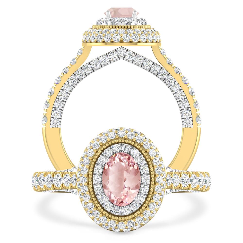 Yellow Gold/White Gold - Morganite