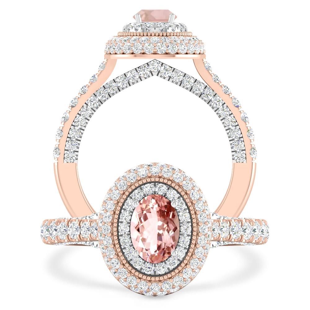 Rose Gold/White Gold - Morganite