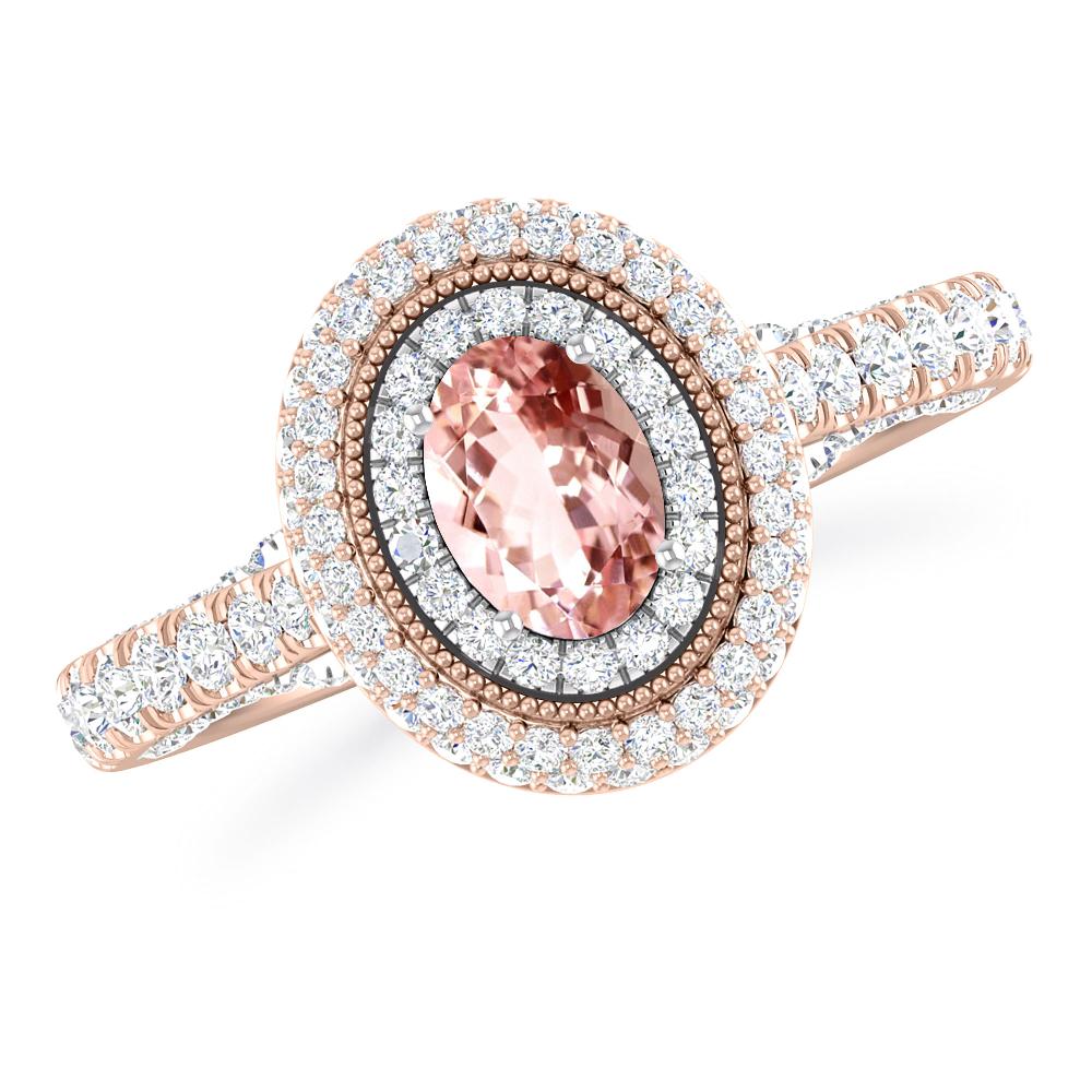 Rose Gold/White Gold - Morganite