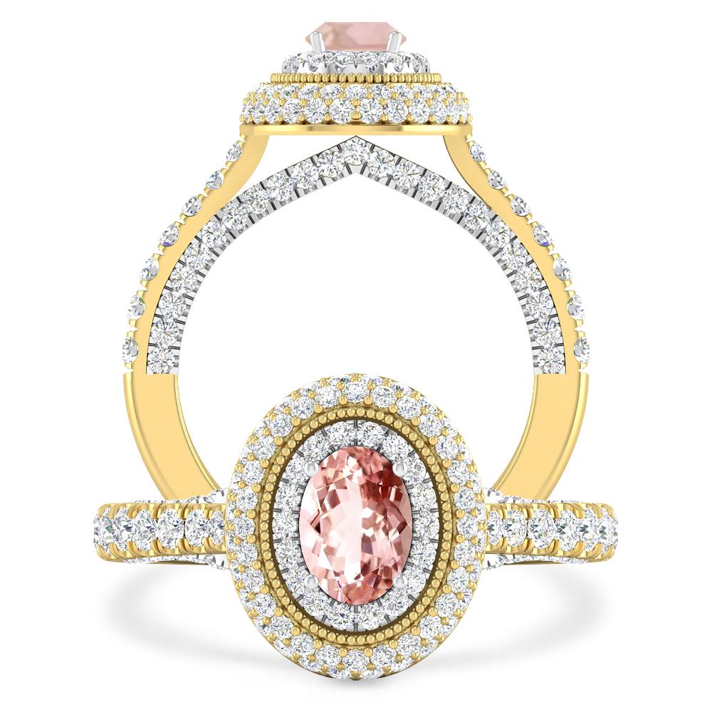 Yellow Gold/White Gold - Morganite