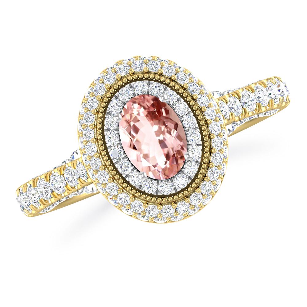Yellow Gold/White Gold - Morganite