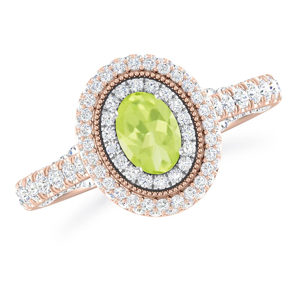 Rose Gold/White Gold - Peridot