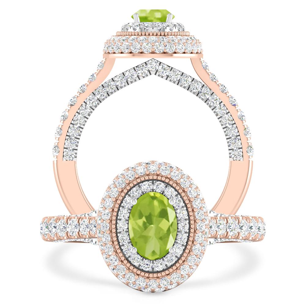 Rose Gold/White Gold - Peridot