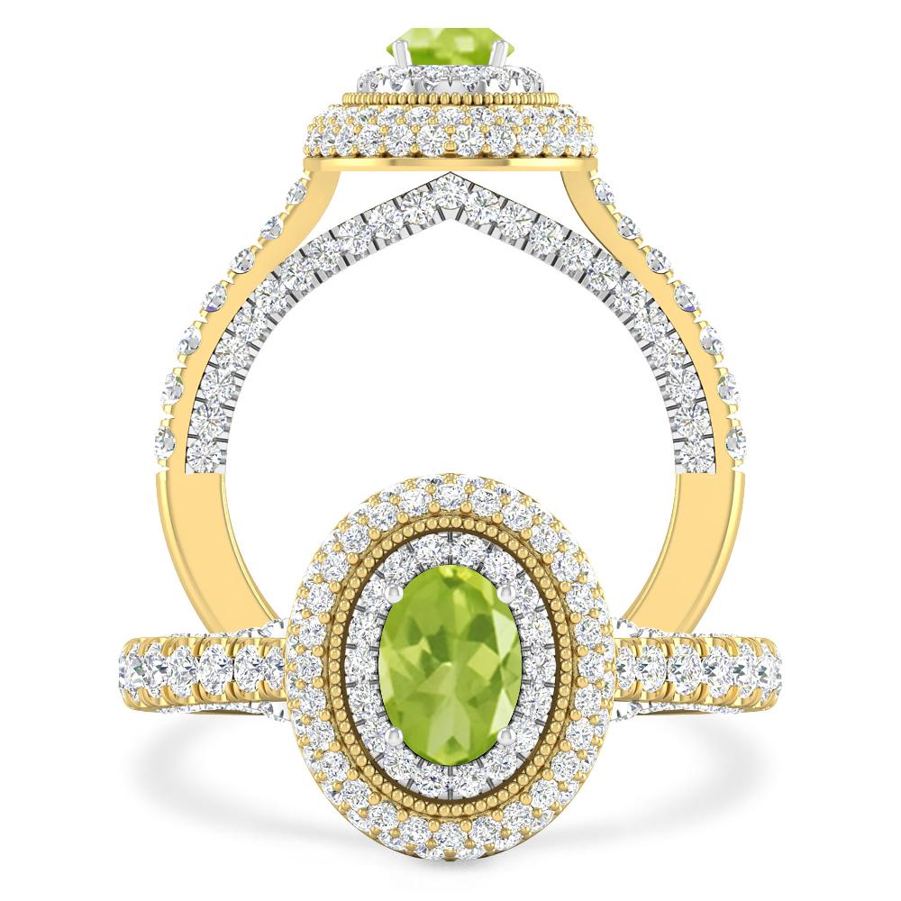 Yellow Gold/White Gold - Peridot