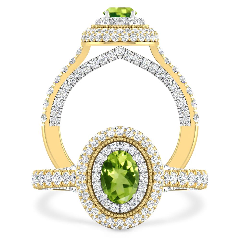 Yellow Gold/White Gold - Peridot