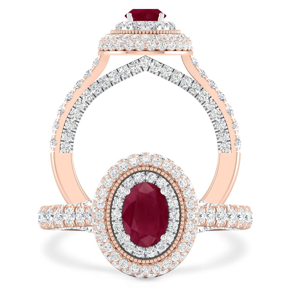 Rose Gold/White Gold - Ruby
