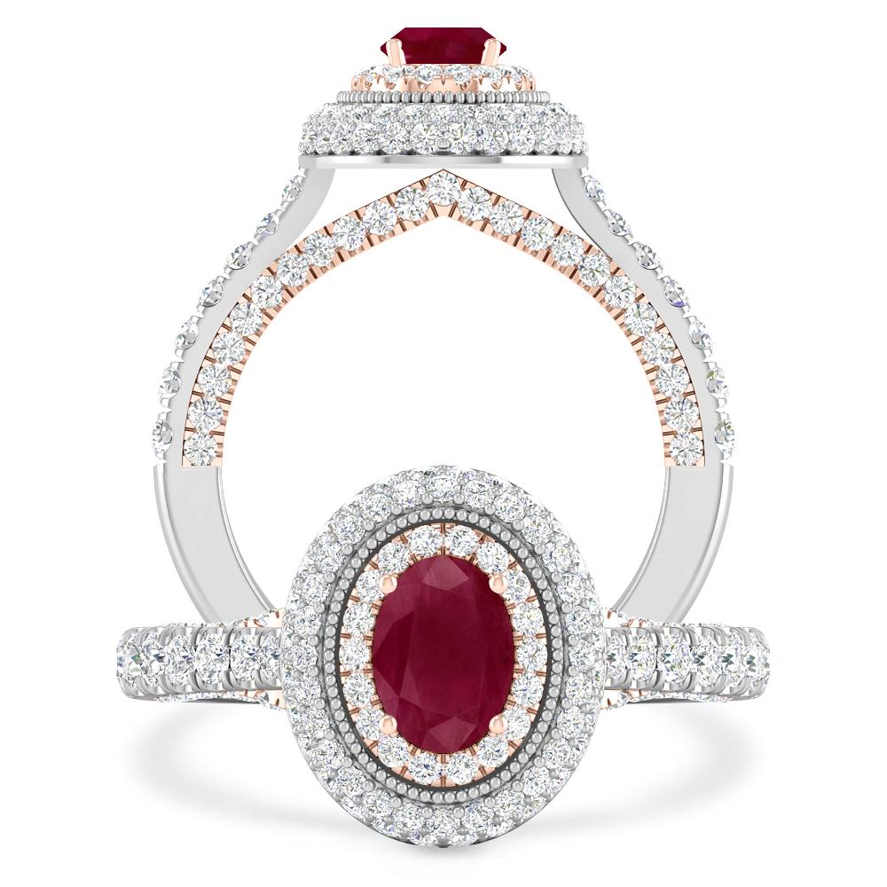 White Gold/Rose Gold - Ruby