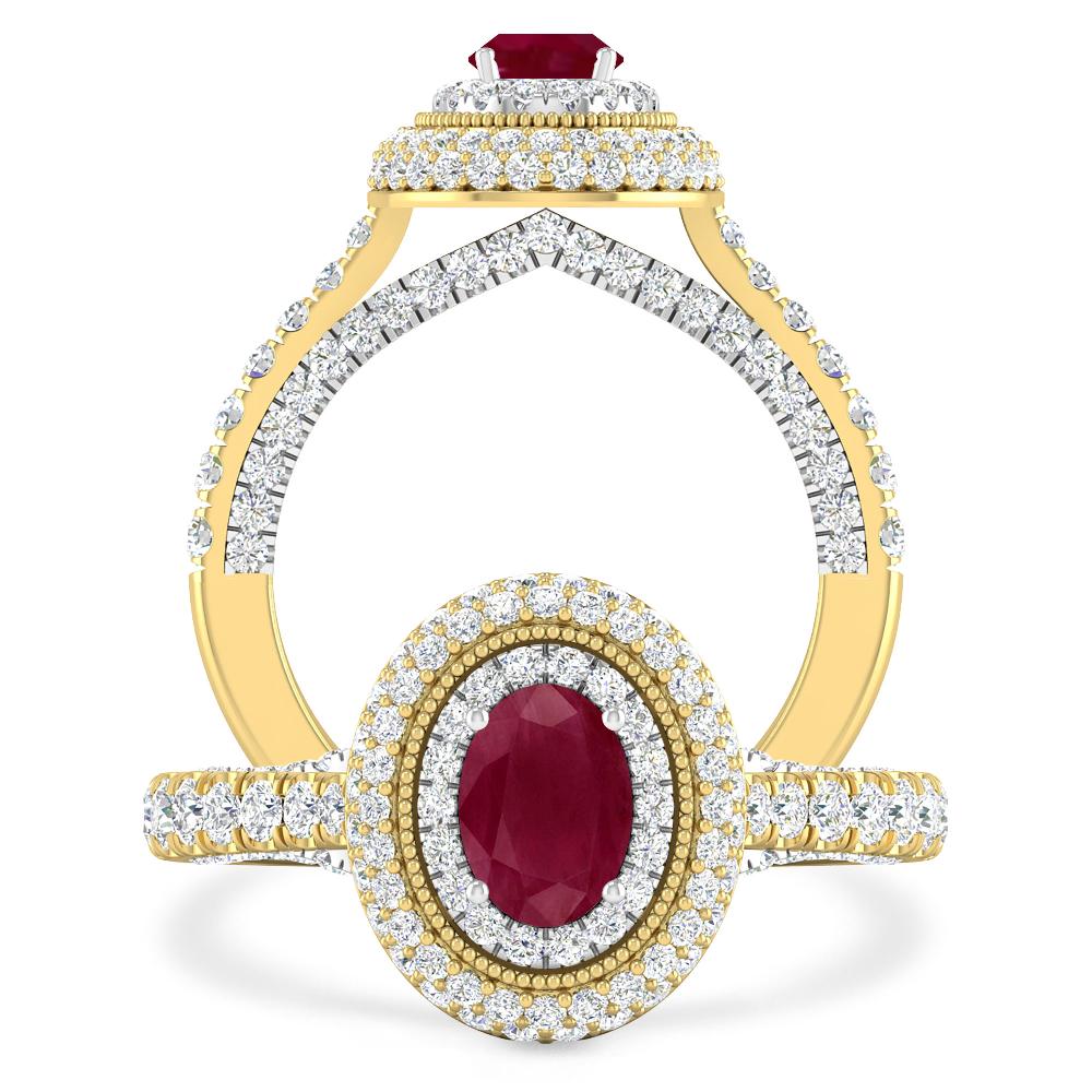 Yellow Gold/White Gold - Ruby