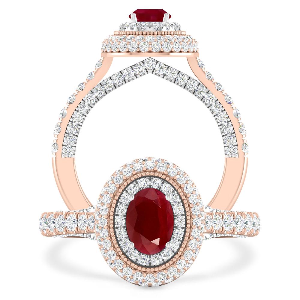 Rose Gold/White Gold - Ruby