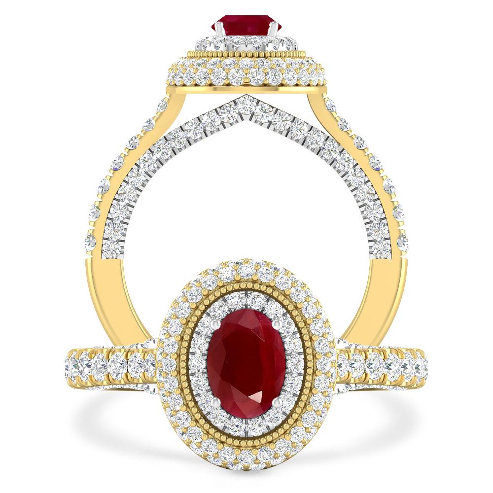 Yellow Gold/White Gold - Ruby